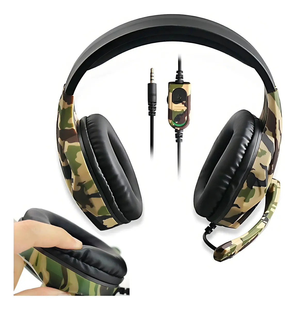 Headset Dacar FEIR 881 Camuflado com Microfone Flexível P2 3,5mm - Imagem 2
