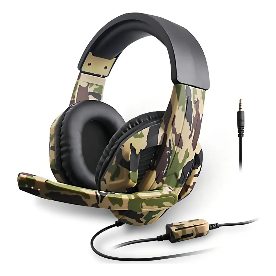Headset Dacar FEIR 881 Camuflado com Microfone Flexível P2 3,5mm